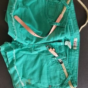 Mudd Green Shorts